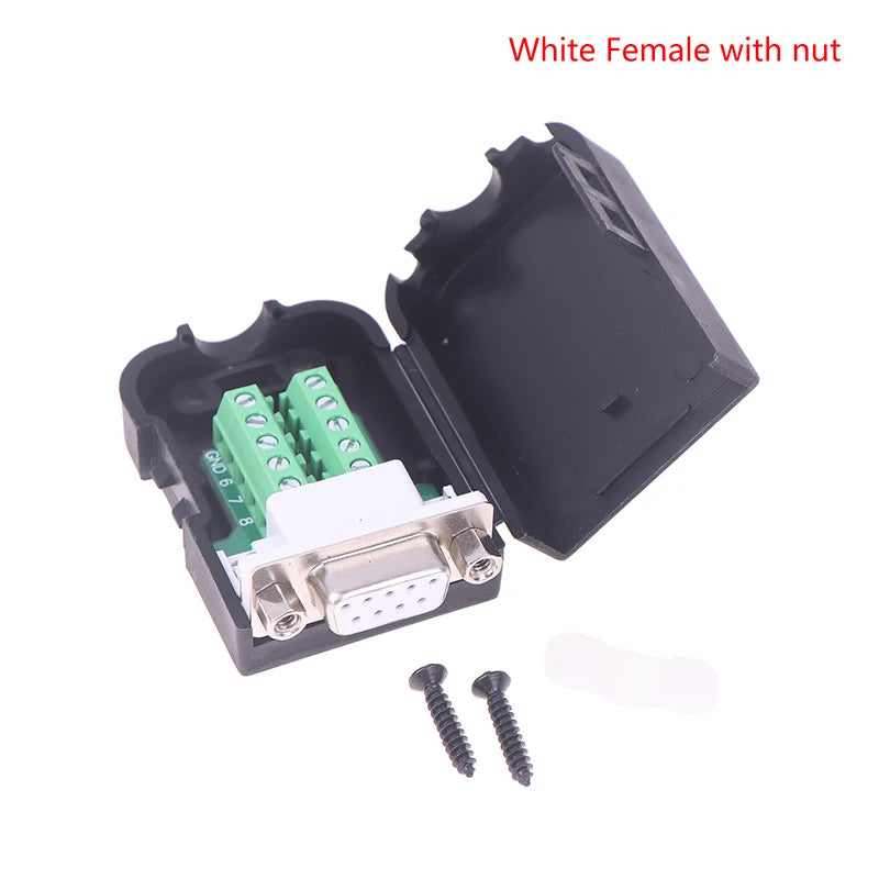 DB9 Serial Adapter RS232/485/422 Connector Male Female 9 Pin Breakout Terminal COM Connector 21-24 AWG Wire Solderless Peaceful Pleasures Health and Wellness A4