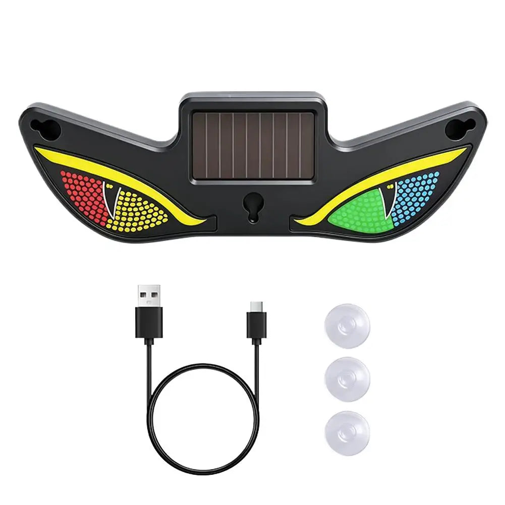 Solar Demon Eye LED Car Window Dynamic Devil Eyes LED Ambient Lights Animated Flashing Warning Lamp for SUV Rear Windshield Peaceful Pleasures Health and Wellness C
