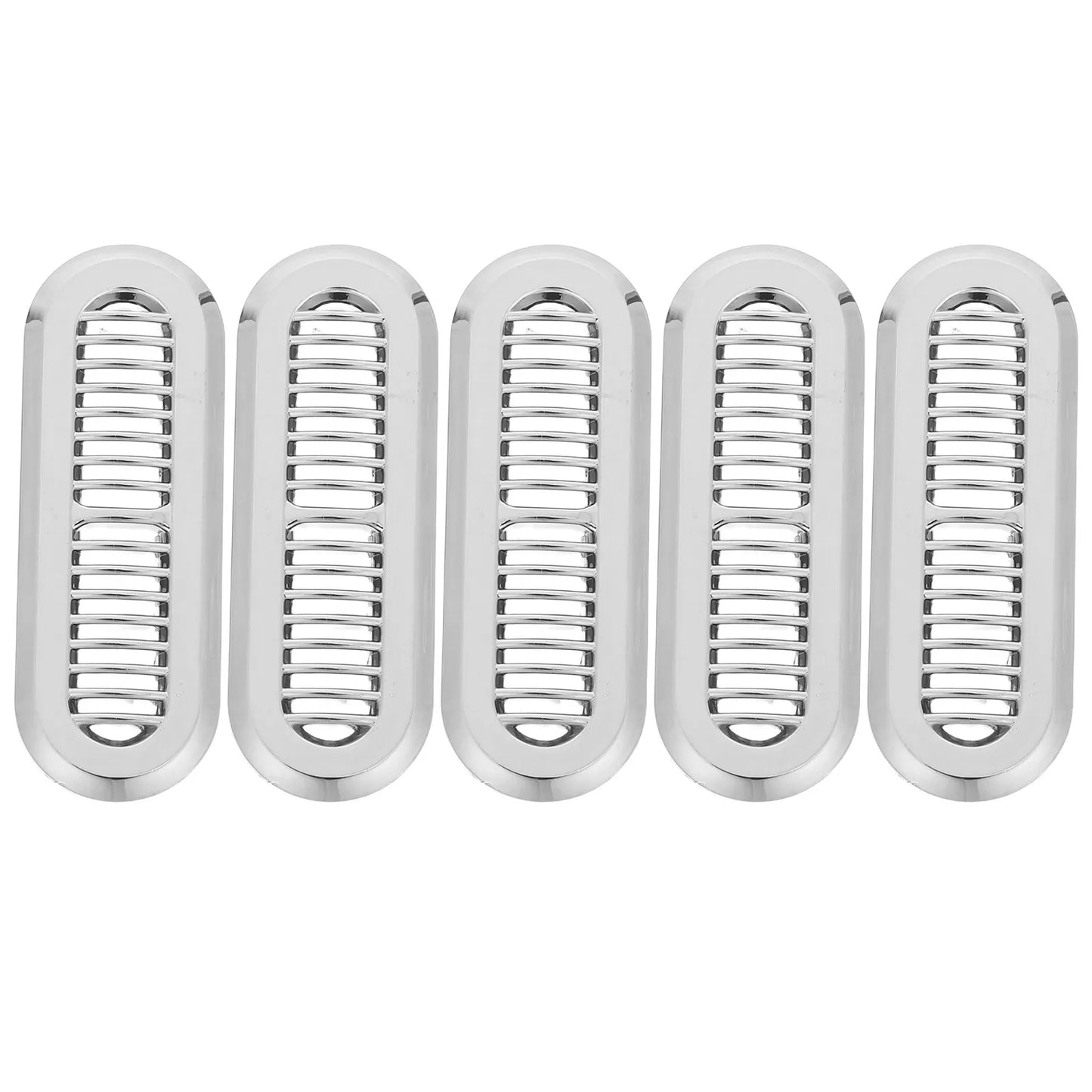 5Pcs Sink Overflow Trim Ring Decorative Fine Mesh Drain Cover for Bathroom Kitchen Wash Basin Long Slim Overflow Hole Protector Peaceful Pleasures Health and Wellness