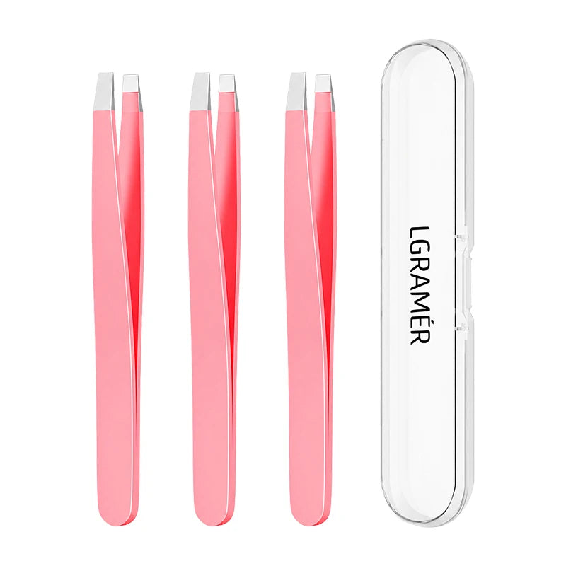 Precision Slant Eyebrow Tweezers | Facial Hair & Blackhead Removal