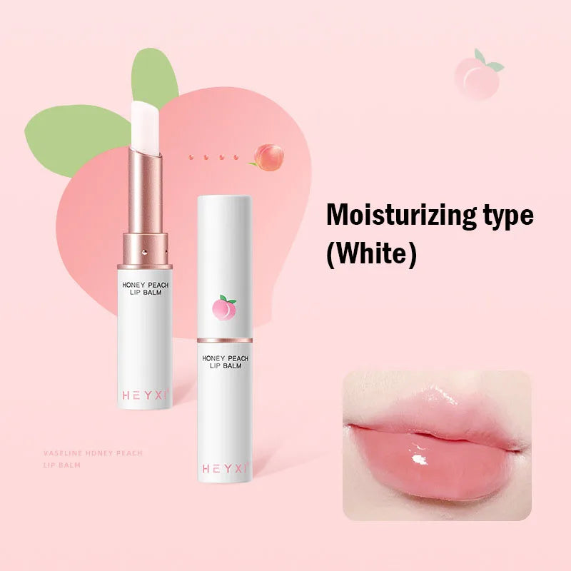 Honey Peach Color-Change Lip Balm – Moisturizing Lips Plumper