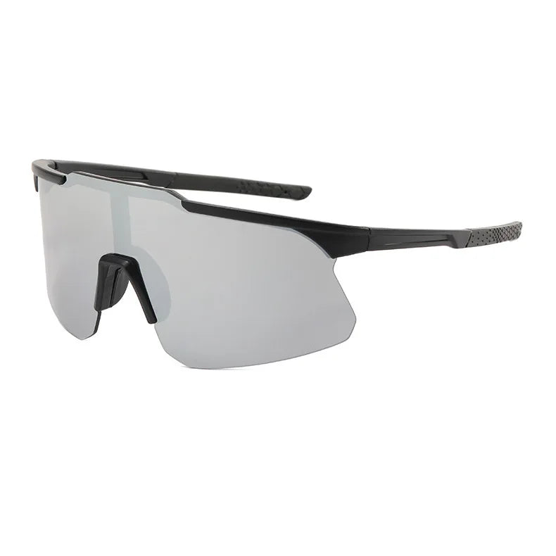 High-end Sunglasses Cycling Glasses New Dust-proof Mountaineering Sports Hiking Cycling Windproof Sunglasses Peaceful Pleasures Health and Wellness Black silver