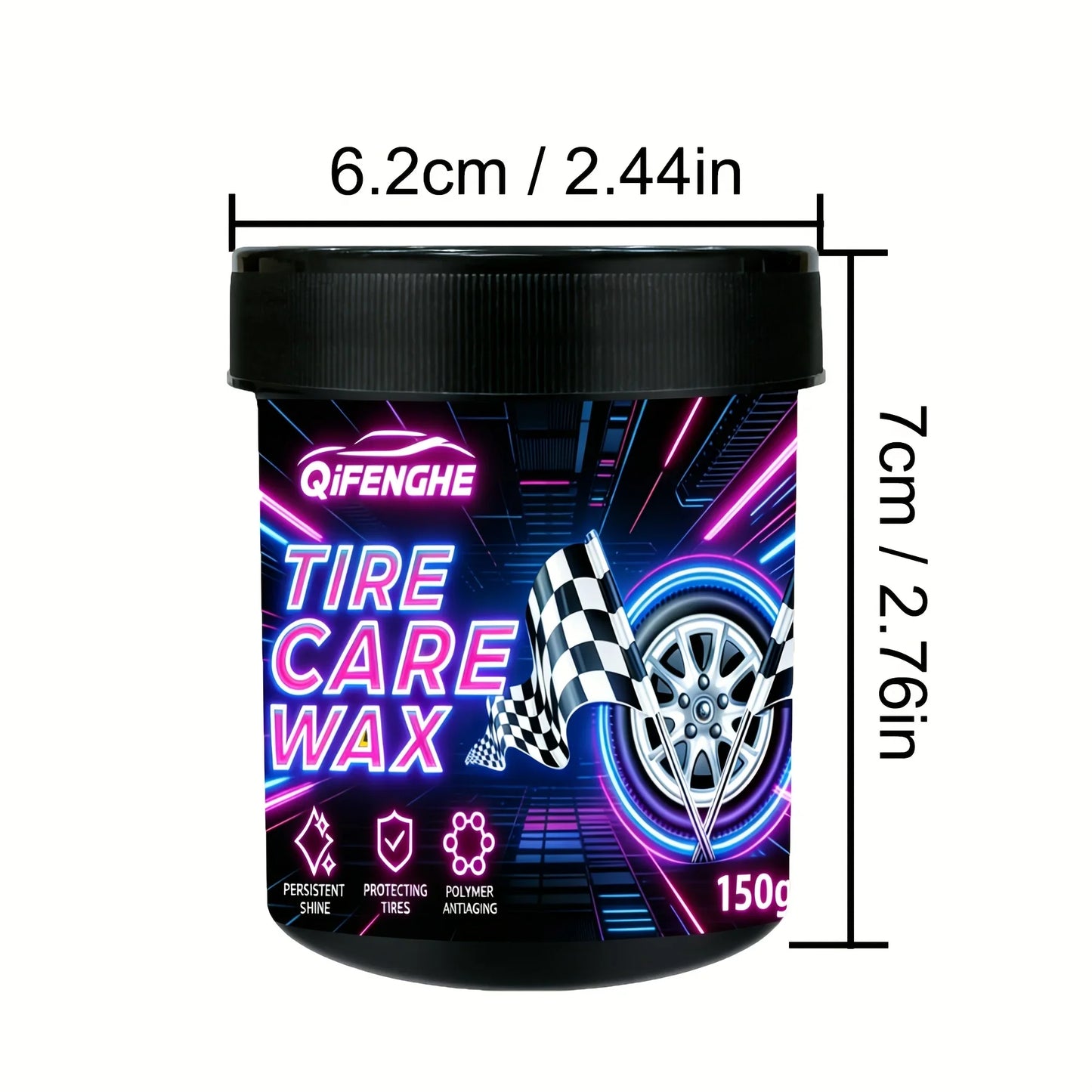 Tire Blackening Coating Paste – Shine & Protective Polish Wax