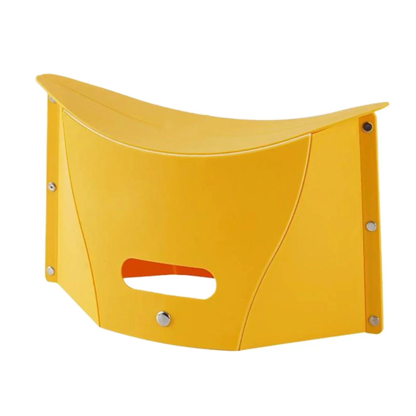 Multi Function Portable Folding Stool Non Slip Plastic Chair Outdoor Camping Fishing Card Folding Shrink Hand Basket Step Stool Peaceful Pleasures Health and Wellness Yellow
