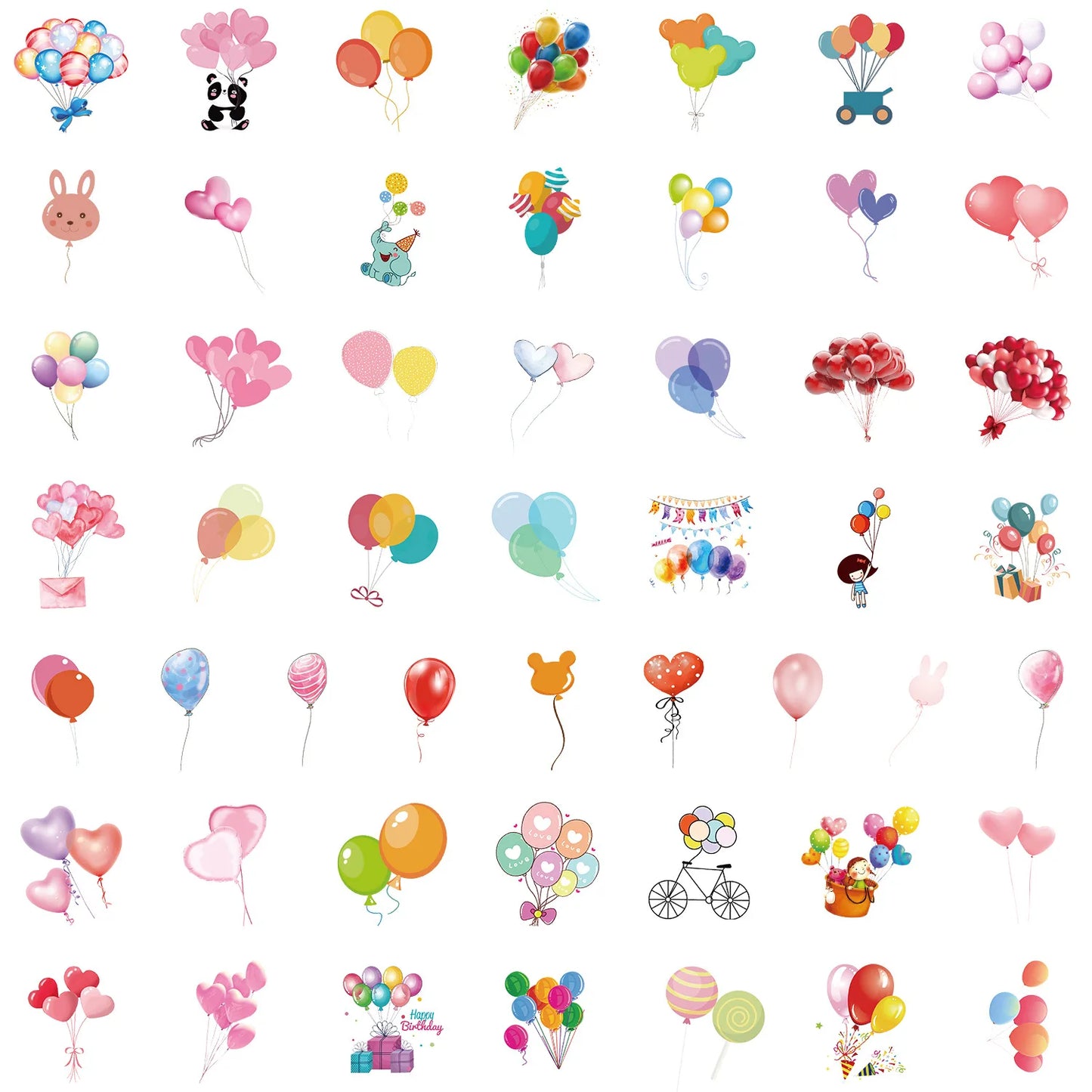 Holiday Decoration Balloon Stickers Cell Phone Computer Water Cup