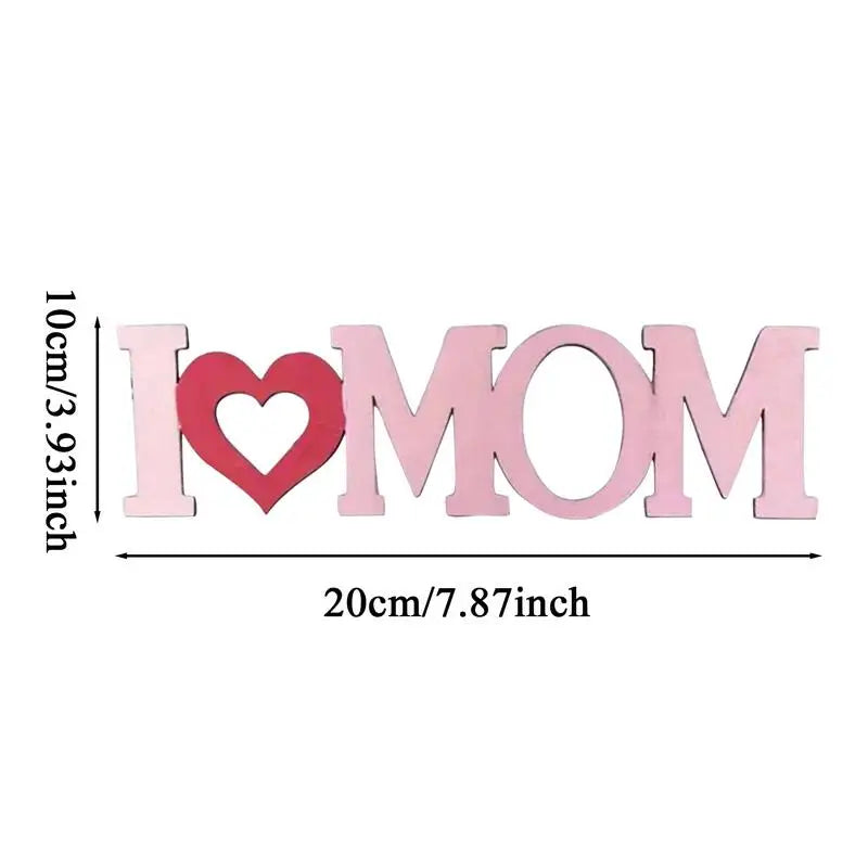 Mothers Day Decorations 12X Stylish Table Ornament Creative Heartwarming Mom Birthday Decorative Sign Meaningful Wood Ornament Peaceful Pleasures Health and Wellness