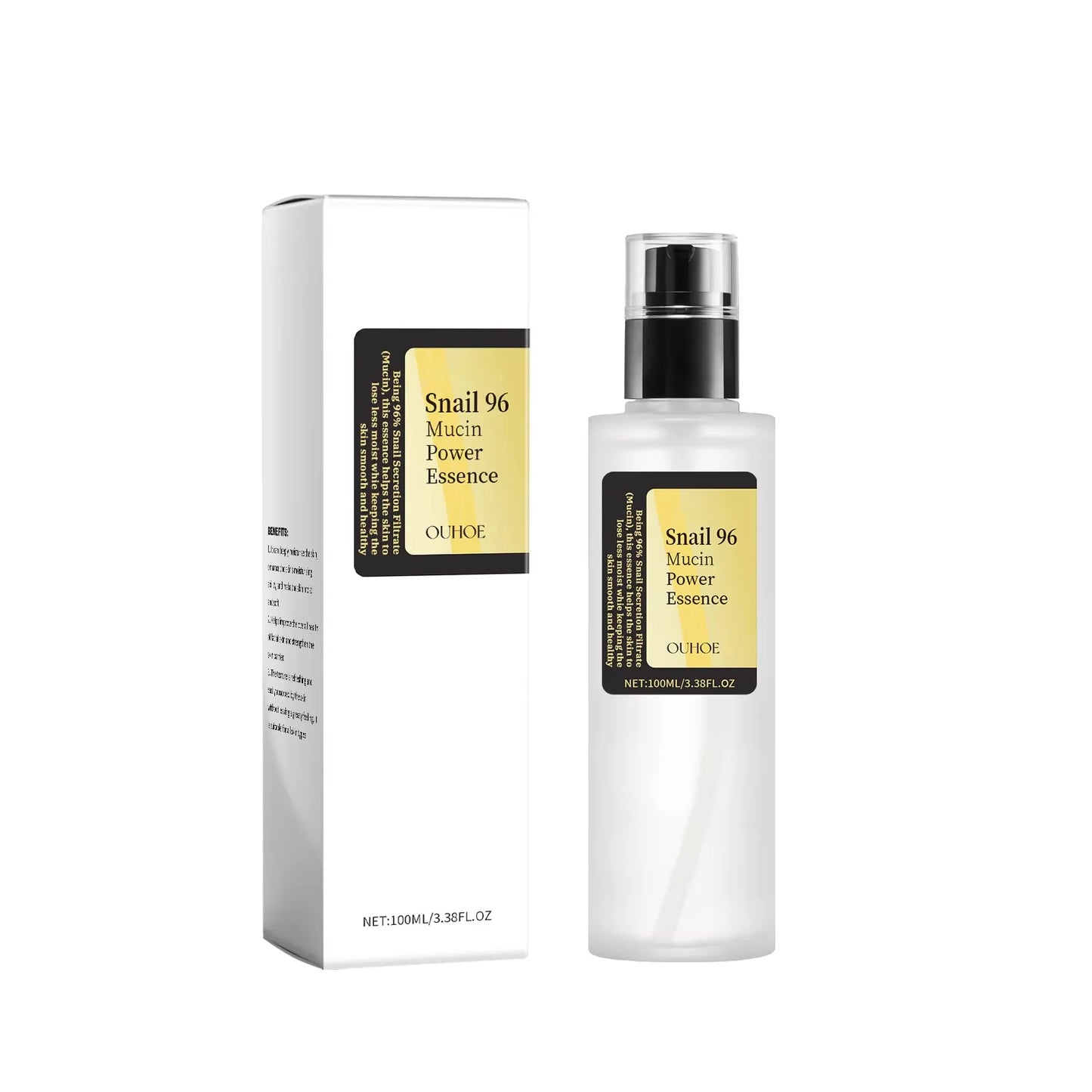 Snail Mucin 96% Face Cream, Essence & Cleanser – Hydrating Set