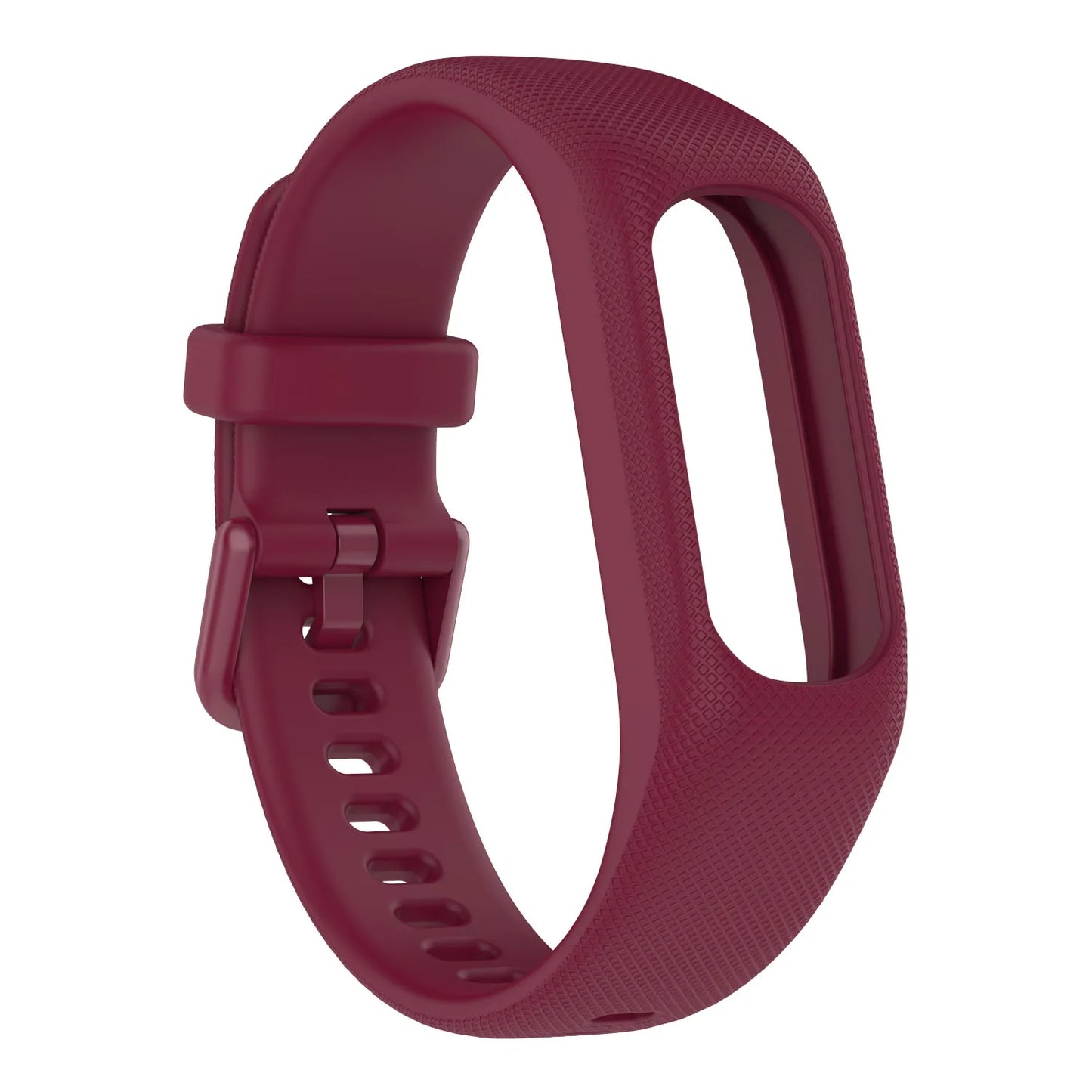 Waterproof Sweat-Proof Strap For Garmin Vivosmart 5 Bracelet Integrated Strap Color Silicone Texture Replacement Wristband Peaceful Pleasures Health and Wellness wine red