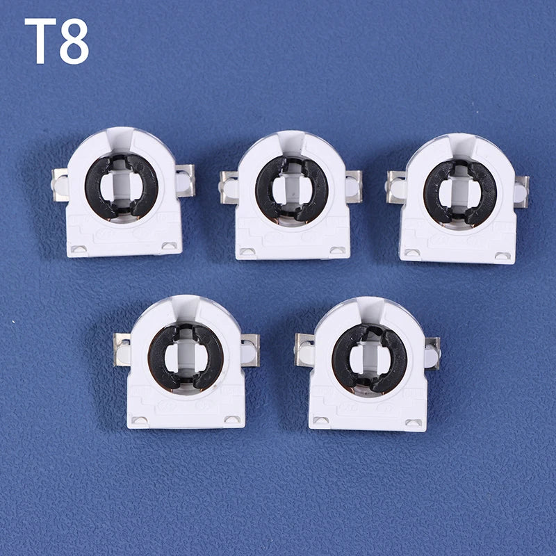 5-Pack T5 T8 Non-Shunted Tombstone Lamp Socket G5 G13 Base