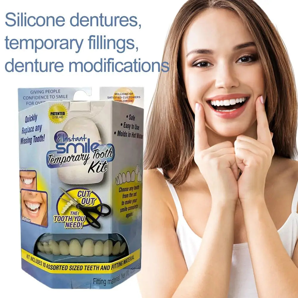 Snap-On Silicone Dental Veneers – Upper & Lower Denture Set