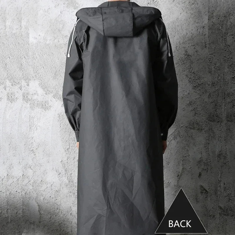 Waterproof Hooded Long Raincoat | Unisex Outdoor Rain Coat
