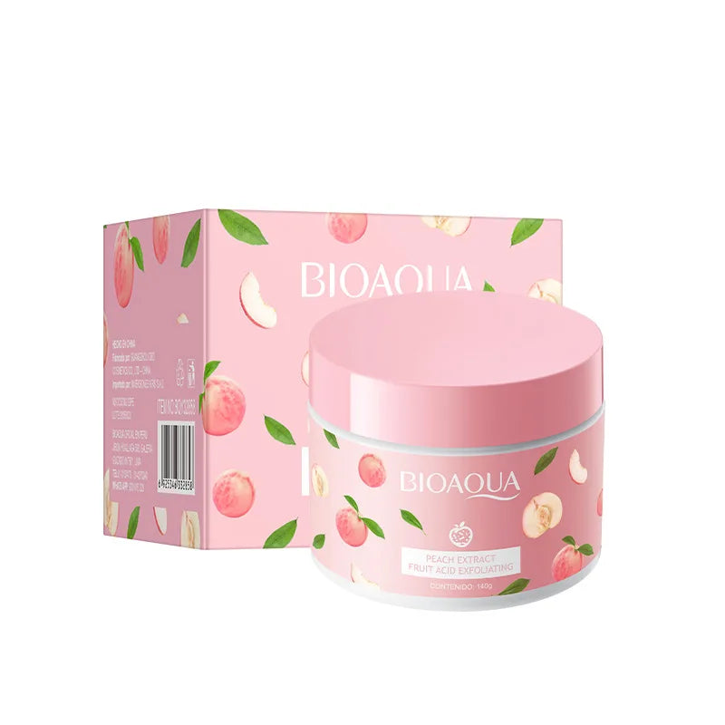 BIOAOUA Peach Face Scrub 140g – Exfoliate & Soften Skin