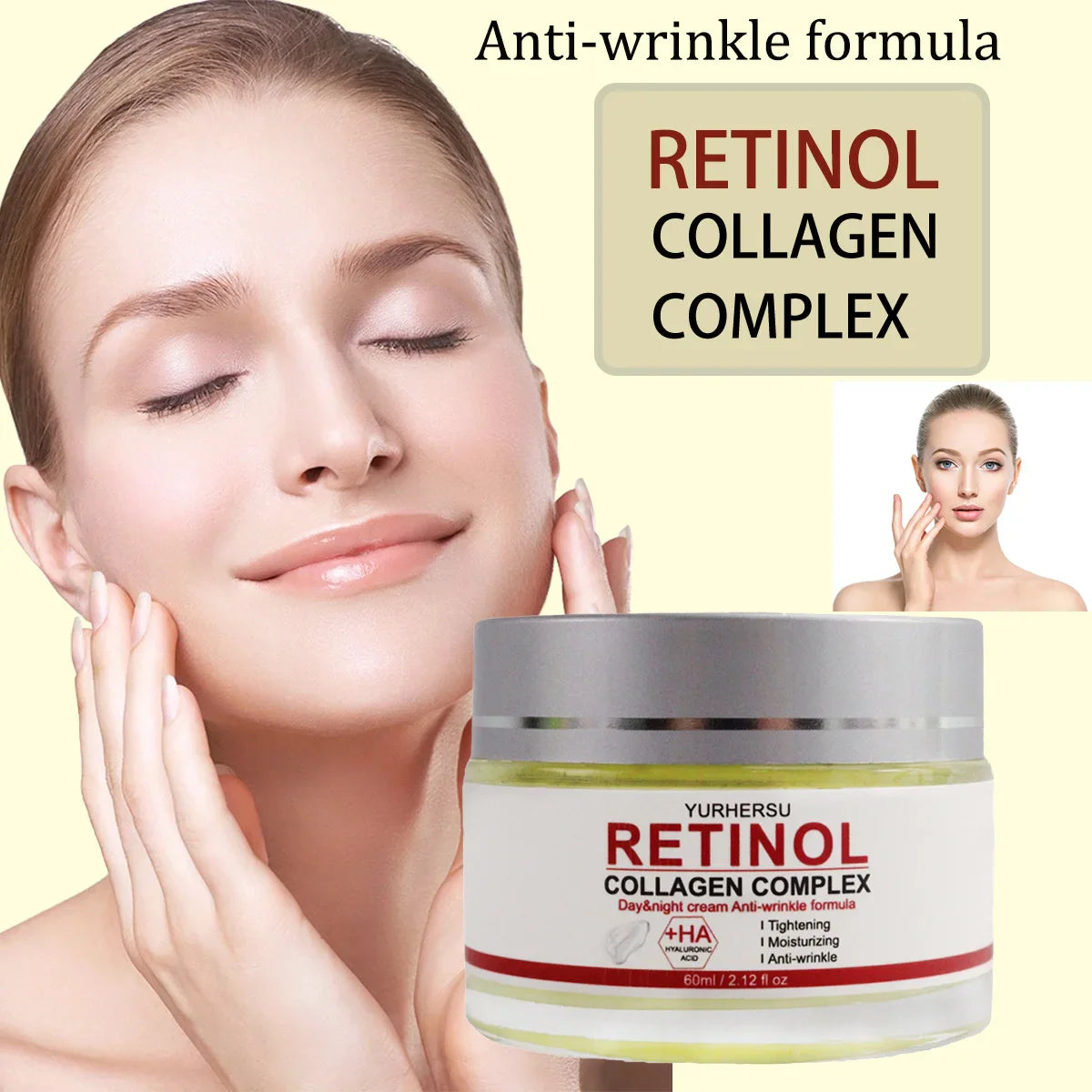 YURHERSU Retinol Face Cream – Firming, Anti-Aging & Hydration