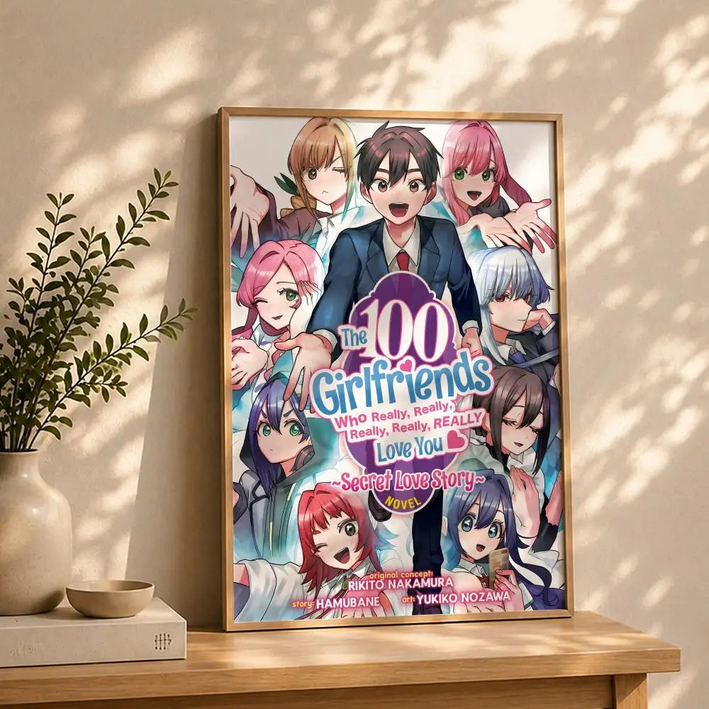 Anime Hyakkano HD Poster – Self-Adhesive Waterproof Wall Art Anime Wall Poster Peaceful Pleasures Health and Wellness White11 50X70cmNoframe