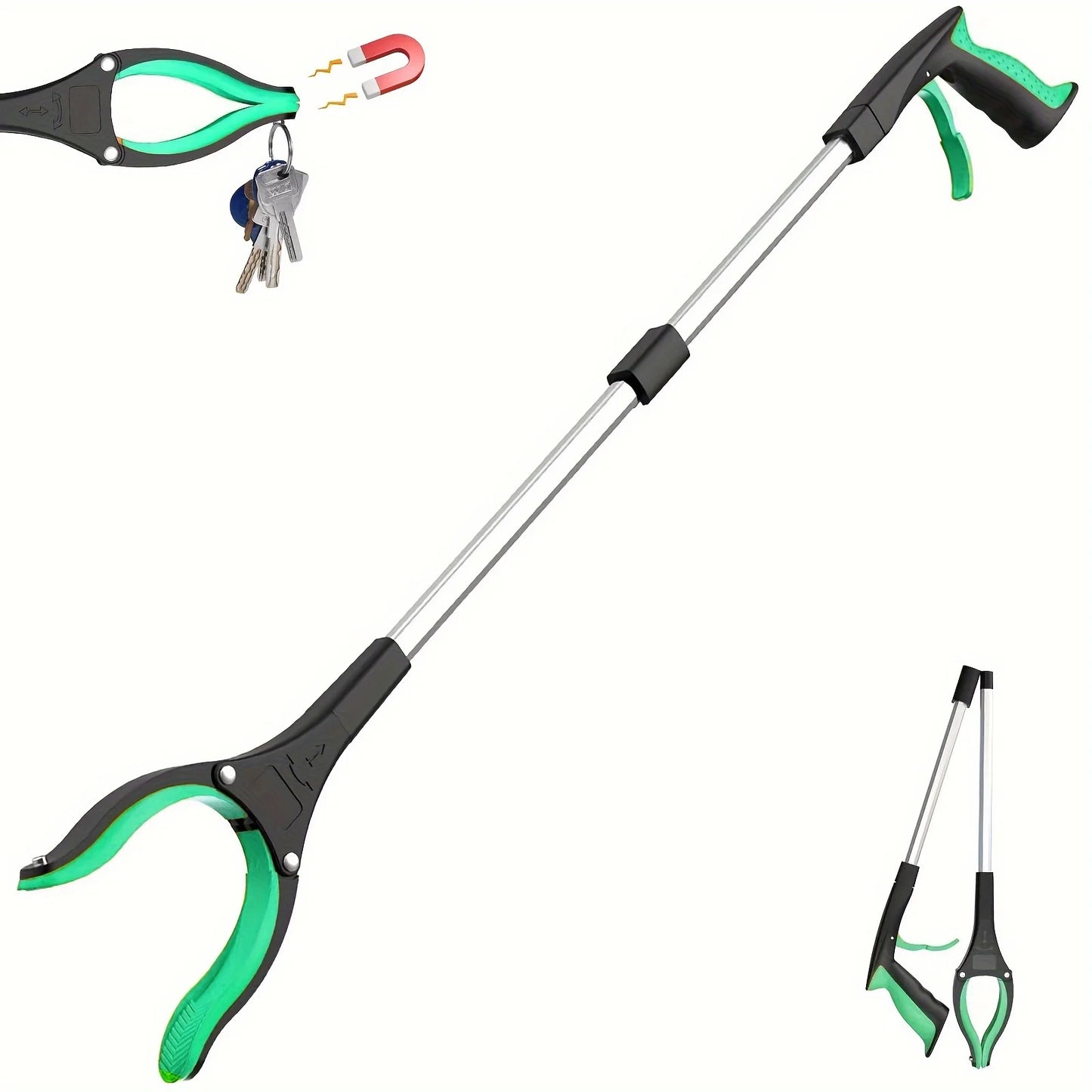 32-Inch Grabber Tool with 360° Rotating Clip | Reaching Gripper