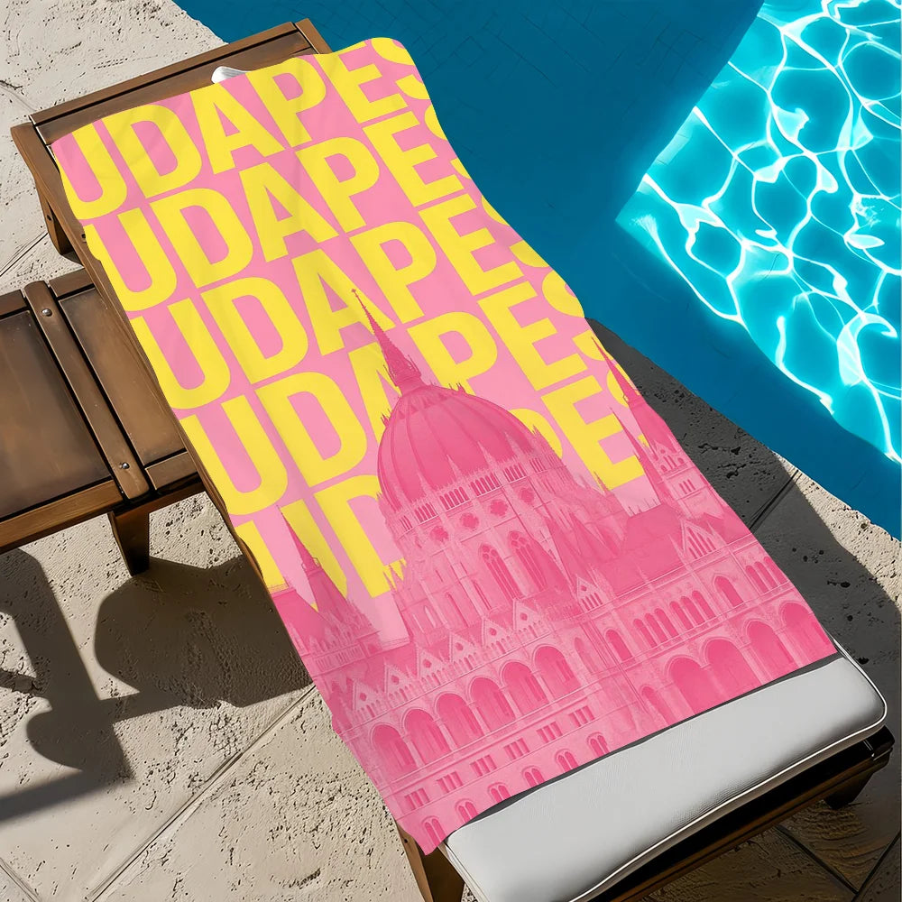 Paris Architecture Quick-Dry Beach Towel | Travel & Pool Towel Quick-Dry Beach Towel Peaceful Pleasures Health and Wellness z4 STJ80x160CM