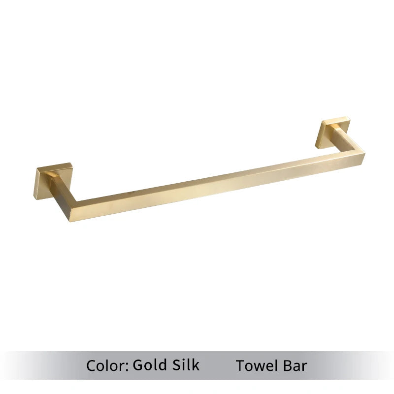 Brushed Gold Bathroom Accessories Set | 304 Stainless Steel