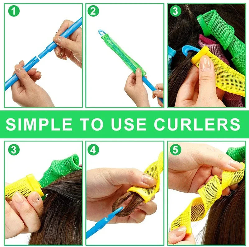 18-Piece Magic Hair Curler Wave Formers & Roller Set
