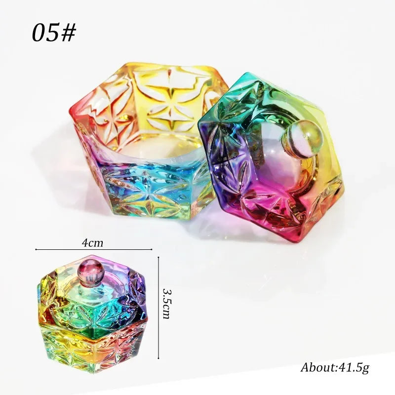 Crystal Glass Dappen Dish | Acrylic Nail Liquid Mixing Cup