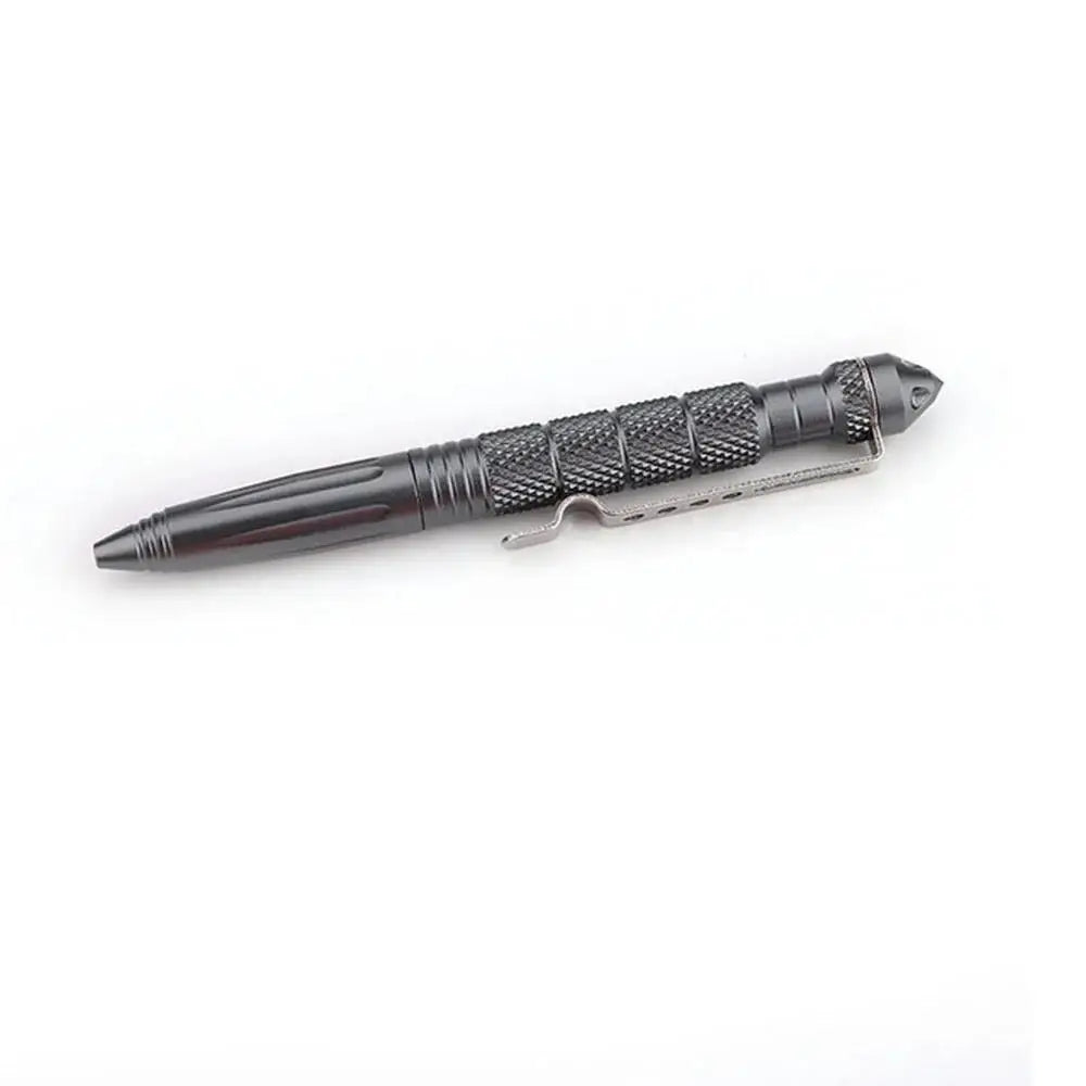 Tactical Pen Self Defense Multifunction Emergency Survival Tool Glass Breaker Tungsten Steel Writing Pen Outdoor Rescue Escape Peaceful Pleasures Health and Wellness gray