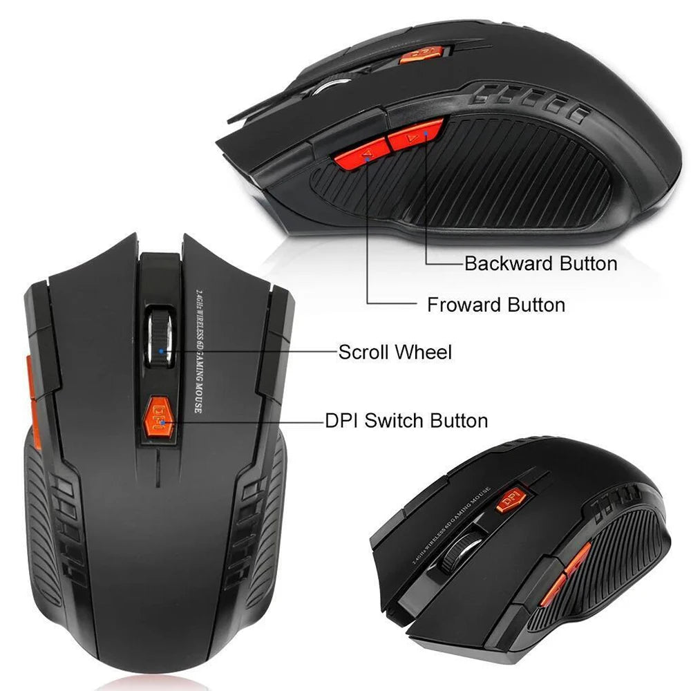 Maerknon W224A 2.4G Wireless Mouse 1600DPI 6 Buttons USB