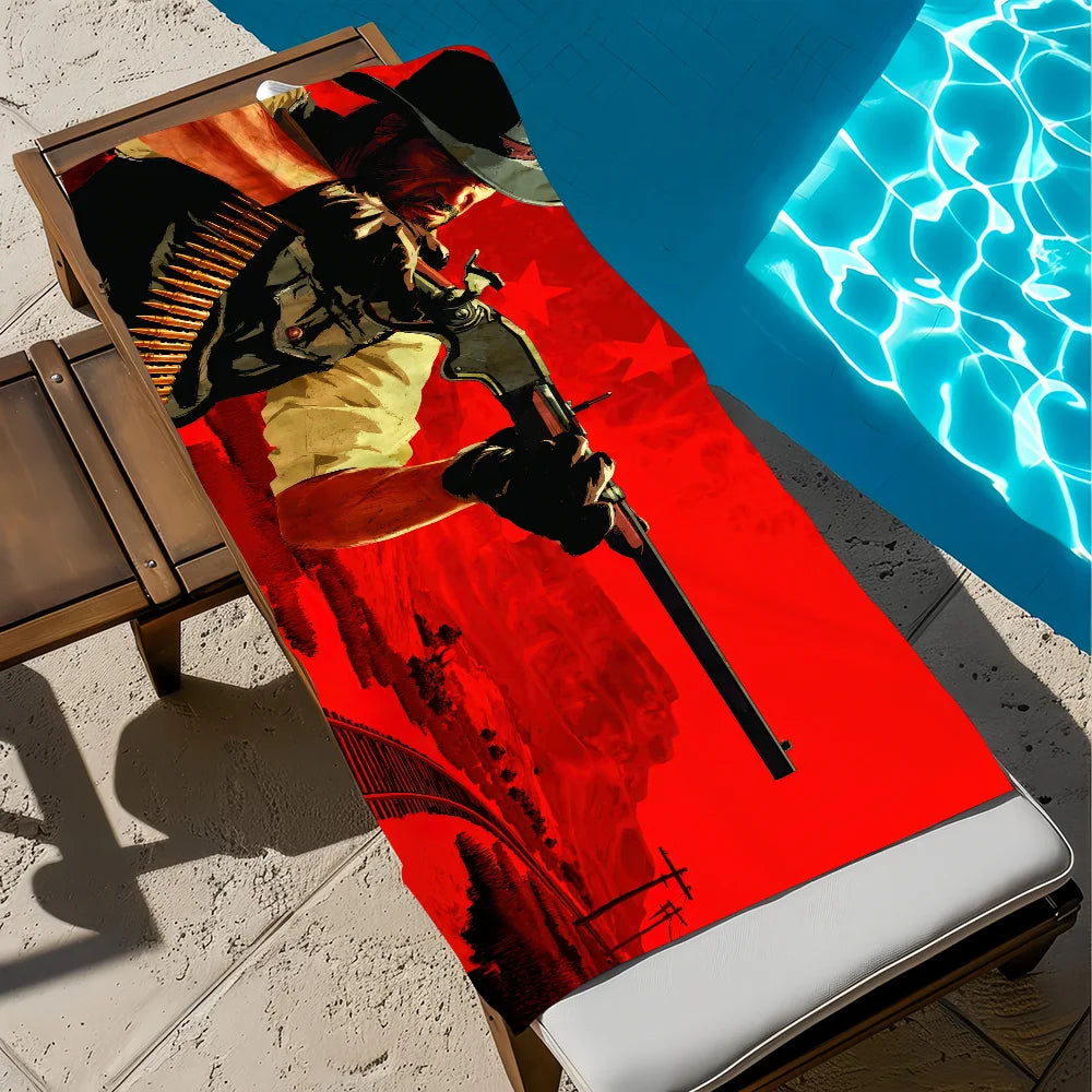 Red Dead Redemption 2 Quick-Dry Beach & Sports Towel | 11 Sizes Quick-Dry Sports Towel Peaceful Pleasures Health and Wellness z3 STJ150x220CM