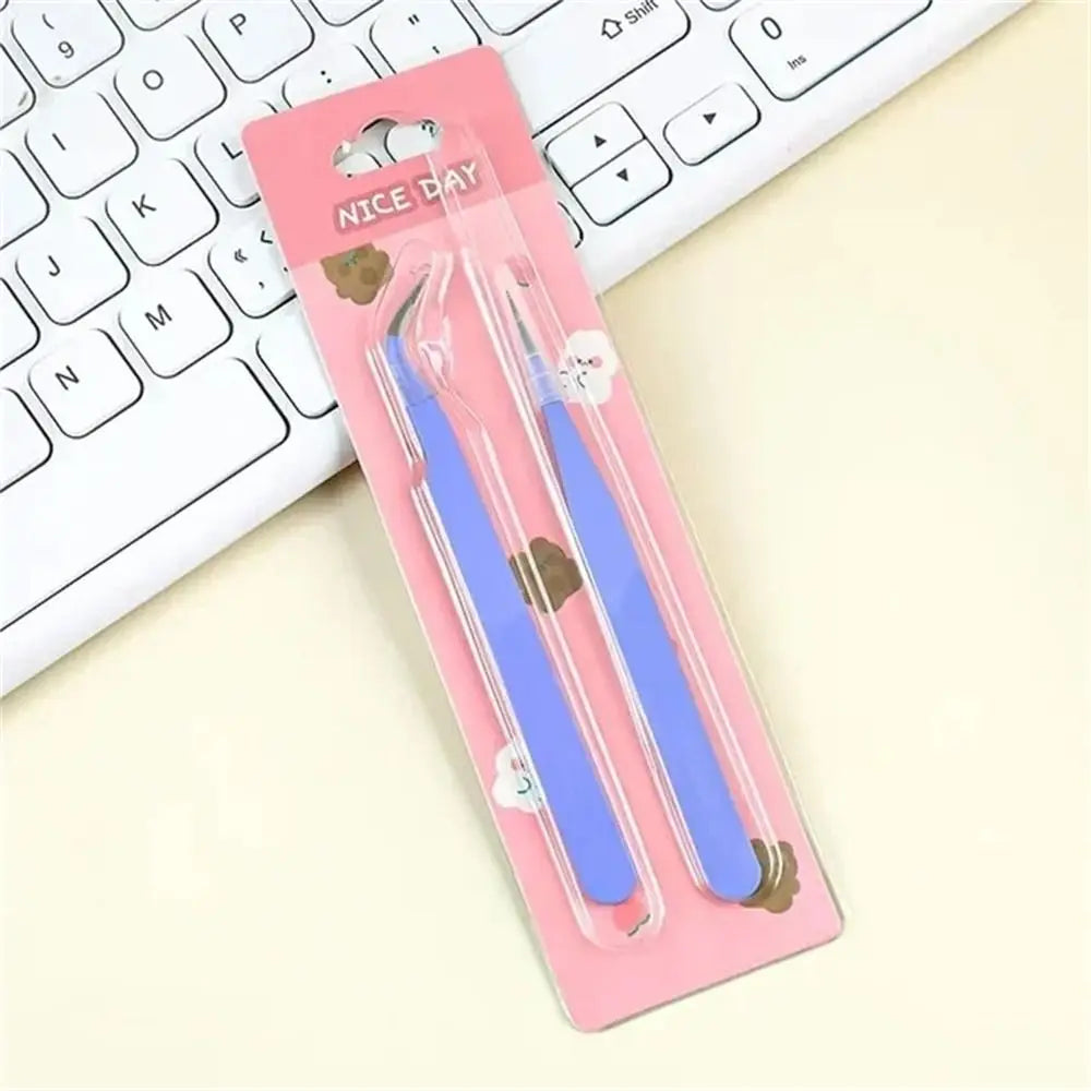 Creative Macaroon Color Tweezers DIY Decroative Sticker Tool Sticker Tweezers Multi-Tool Practical Journal Diary Peaceful Pleasures Health and Wellness Purple