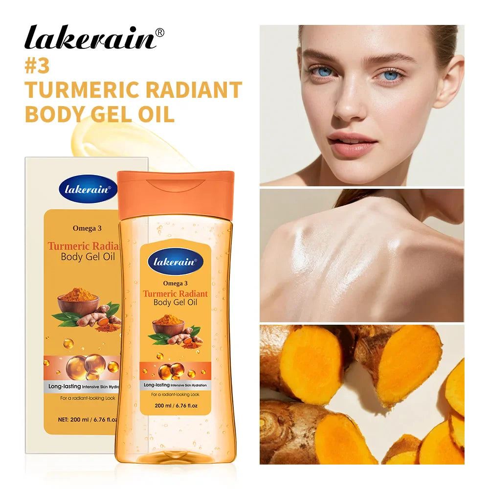 Turmeric Cocoa Body Gel Oil – Vitamin C & B3 Moisturizer