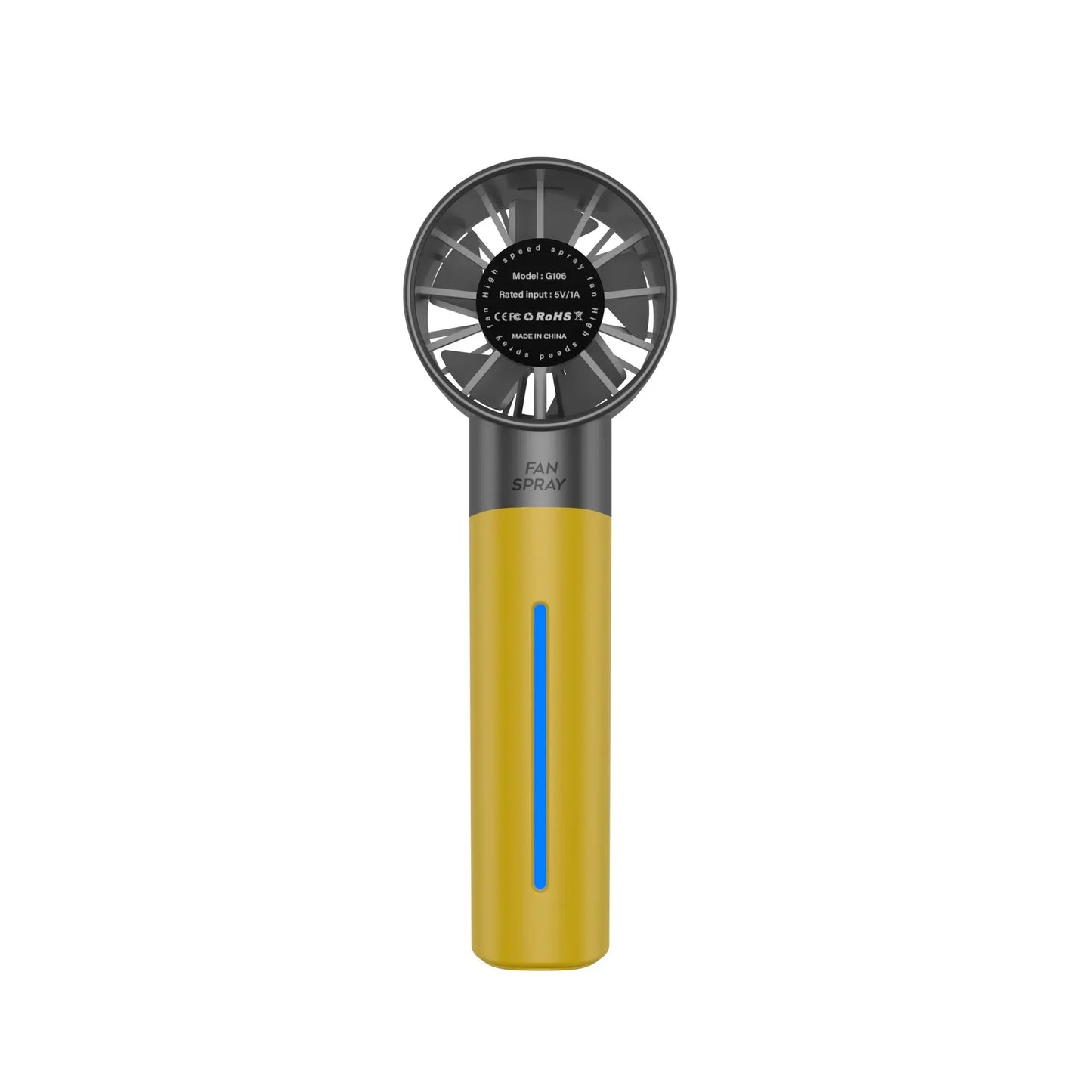 URGGU Portable USB Misting Fan – 5-Speed Handheld Spray Fan