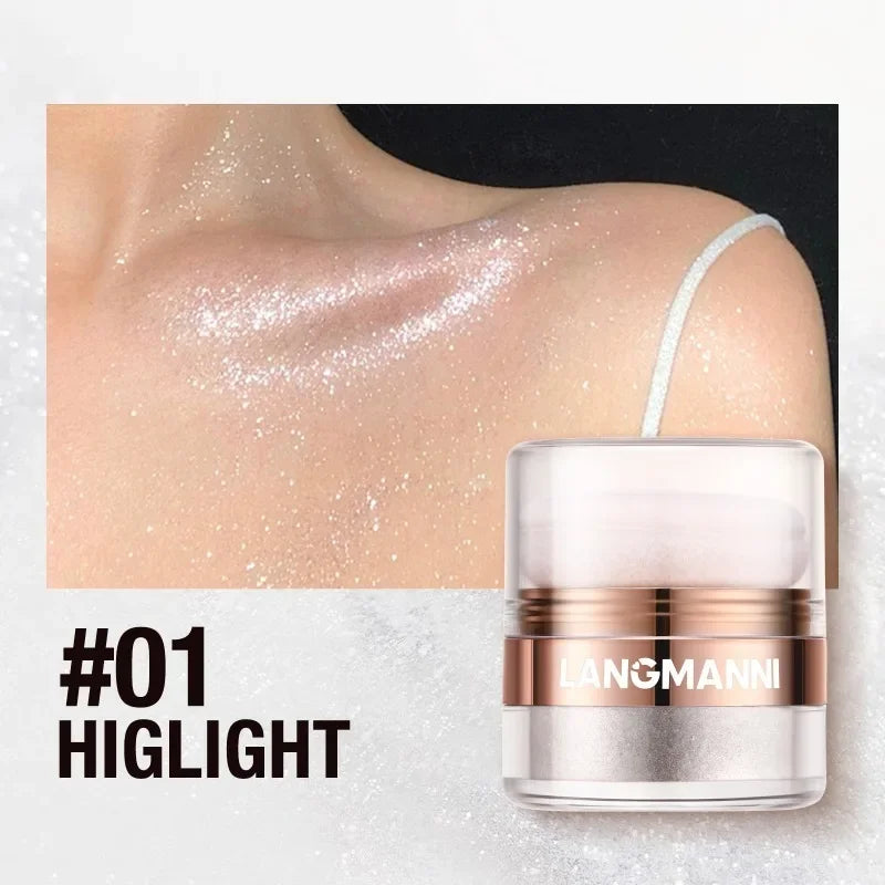 Diamond Glitter Highlighter Powder – Shimmer Face & Body Glow