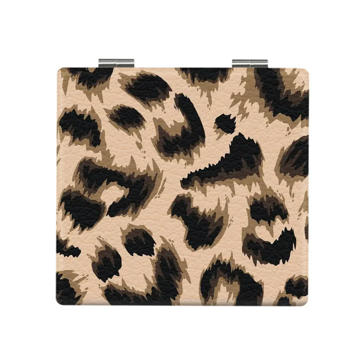 Portable Leopard Print Makeup Mirror Square Folded Double Sided Mirror for Women Girls Dormitory Home Travel Gift Mini Mirror Peaceful Pleasures Health and Wellness
