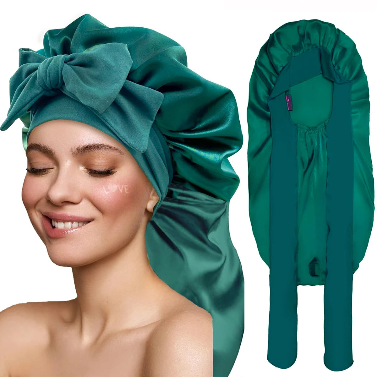 Extra Large Satin Bonnet for Natural & Curly Hair | Sleep Cap