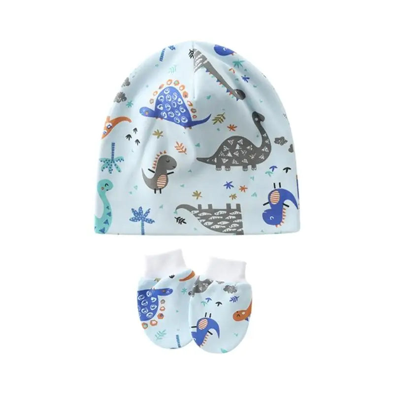Newborn Baby Hat & Anti-Scratch Gloves Set | Soft Cotton