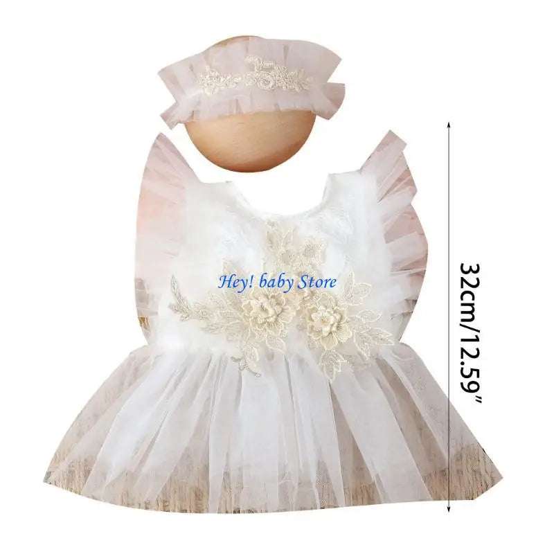 Newborn Baby Girl Photography Props – Princess Dress & Headband