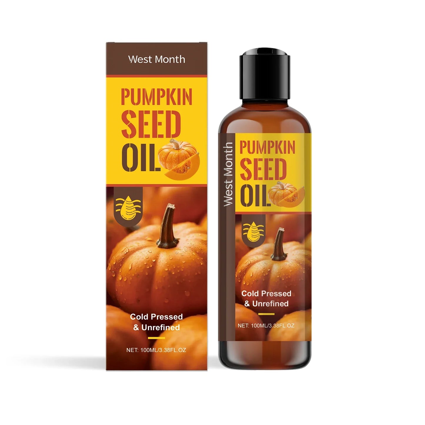 Pumpkin Seed Oil for Body & Hair – Moisturizing & Brightening 100ml