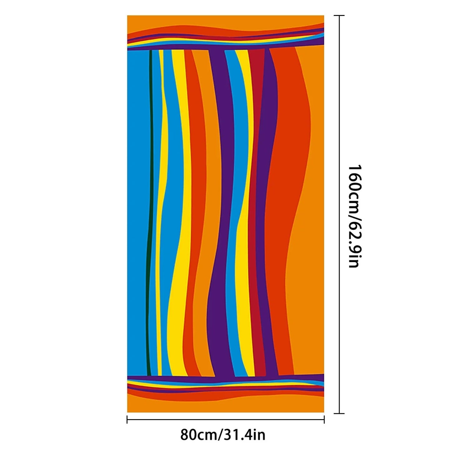 Large Colorful Stripe Beach & Pool Towel – Quick-Dry & Soft