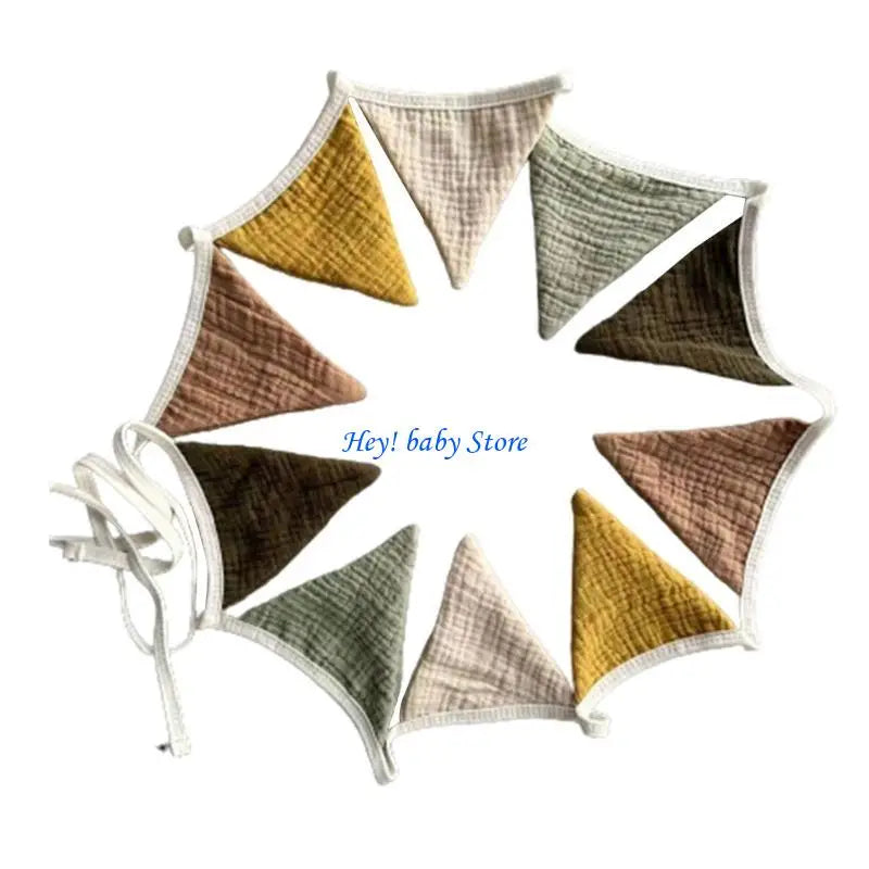 Multicolor Triangle Pennant Bunting Flag Baby Garland Décor