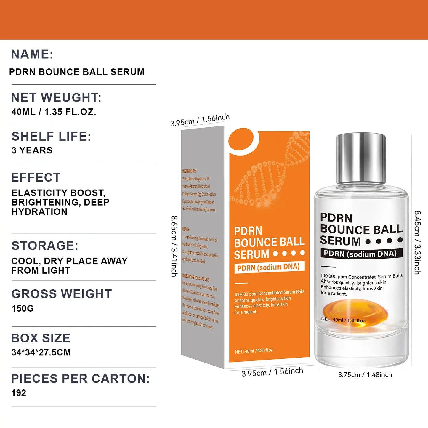 Salmon PDRN Bounce Ball Serum – Firming & Brightening 40g