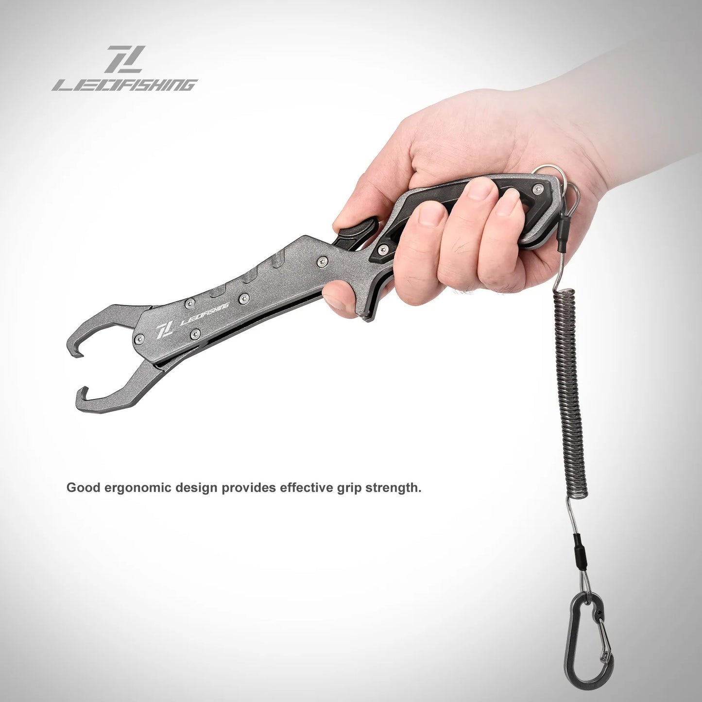 Lure Fishing Pliers Aluminum Alloy Multi-function Fish Gripper Long Nose Pliers for Big Game Fishing with Split Ring and Hook Re Peaceful Pleasures Health and Wellness