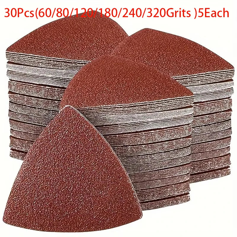 30 Sanded Paper Triangular Hook Loop Sandpaper Bonding Oscillation