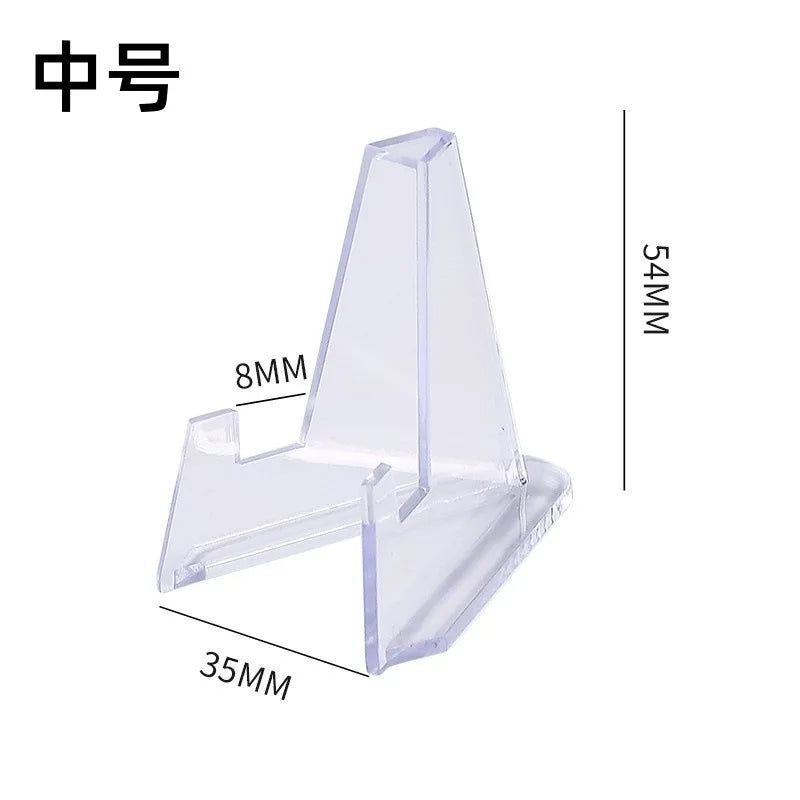 10pcs Transparent Acrylic Commemorative Coin Display Stands Triangle Challenge Coin Capsule Holders for Collectibles Peaceful Pleasures Health and Wellness M