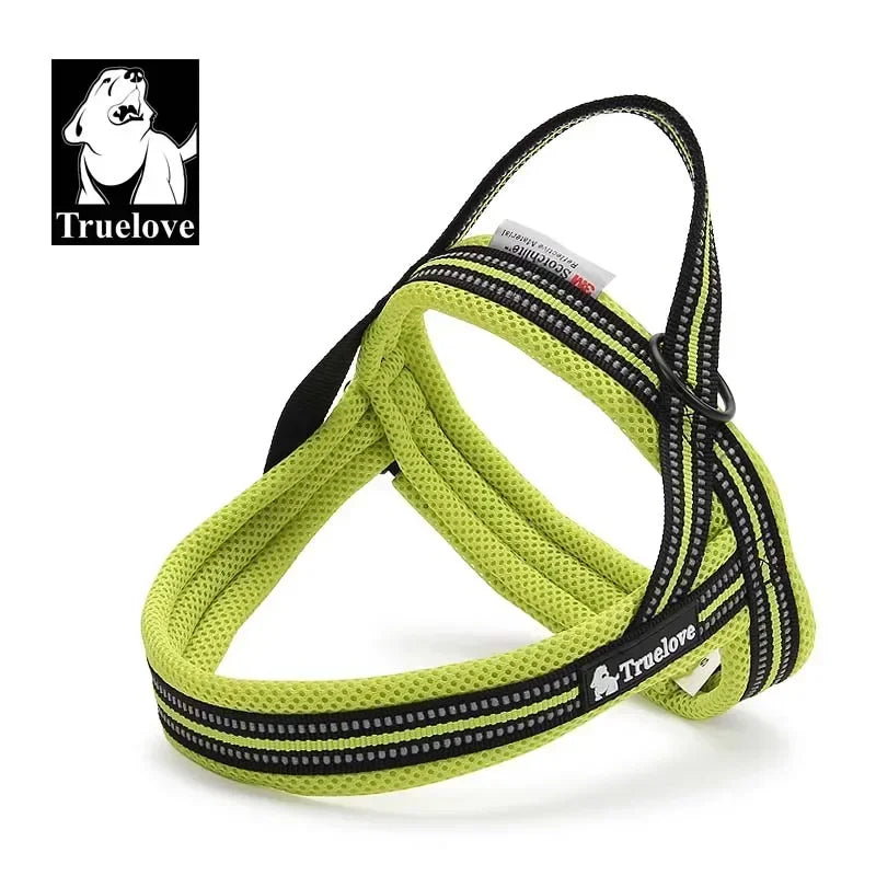 Truelove Soft Mesh Padded Nylon Dog Harness Vest 3M Reflective Security Dog Collar Easy Put on Pet Harness Pull-resistan TLH5811 Peaceful Pleasures Health and Wellness