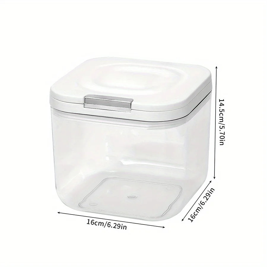 2.5L Clear Laundry Pod Container – Sealed Auto Pop-Up Lid Storage Jar for Detergent Pods & Bathroom Organization