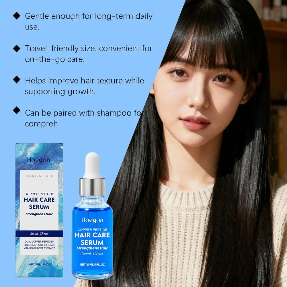 Copper Peptide Hair Growth Serum 30ml – Biotin & Tripeptide Scalp Treatment for Thicker, Fuller Hair Peaceful Pleasures Health and Wellness