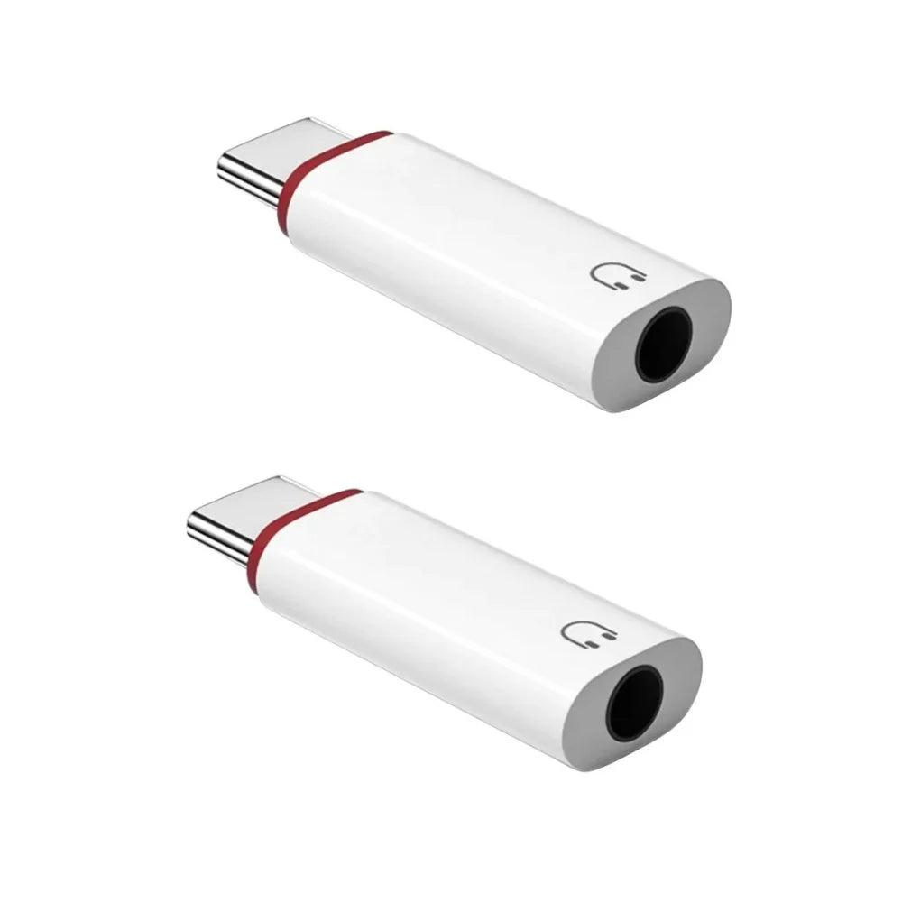 USB-C to 3.5mm Audio Adapter | AUX Headphone Converter Peaceful Pleasures Health and Wellness 2PCS type c
