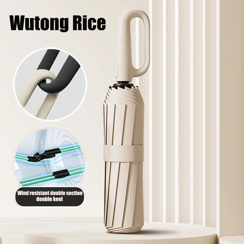 Oversized Windproof UV-Resistant Folding Umbrella | Auto Open