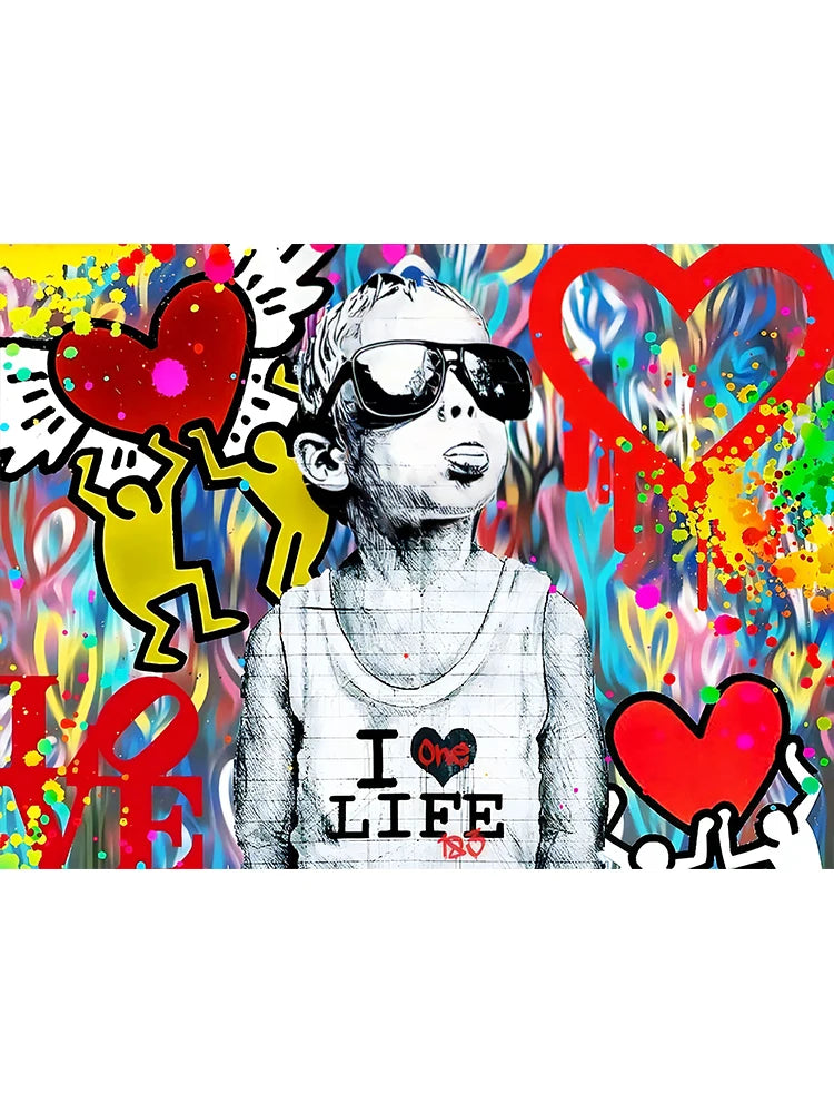 Banksy Graffiti Pop Art Canvas Wall Print | Street Art Poster