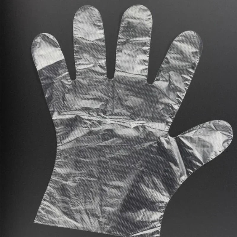 Disposable Hair Dye Gloves 100 Pack – Plastic Styling Gloves