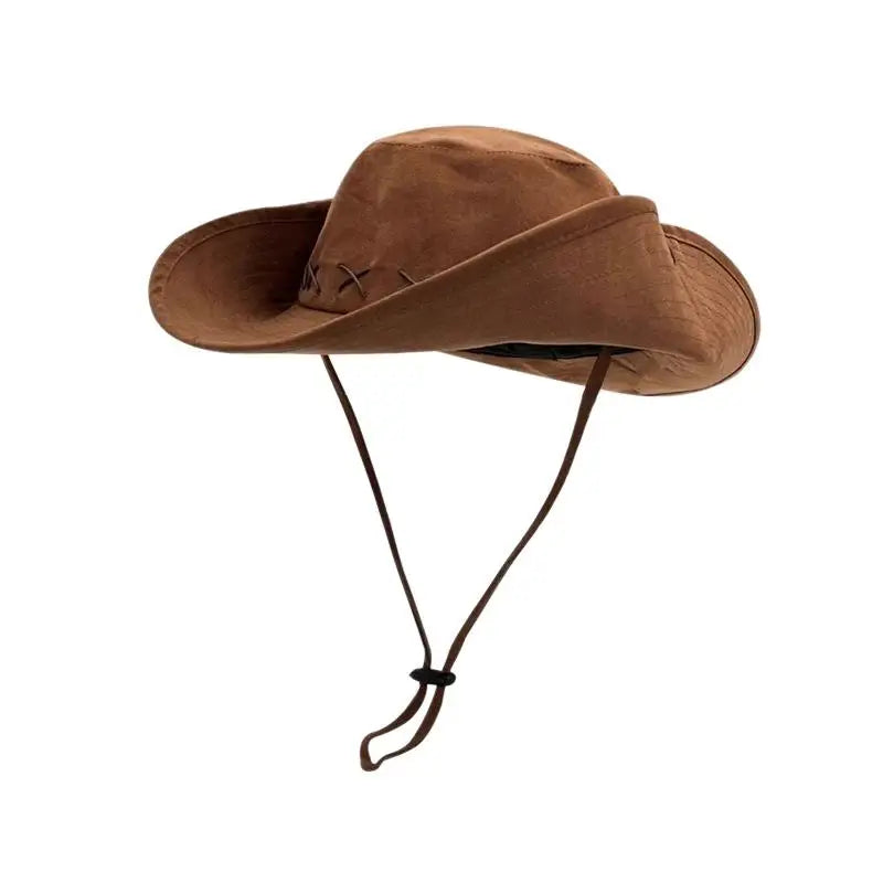 Wide Brim Western Cowboy Hat – Unisex Sun Protection Hat