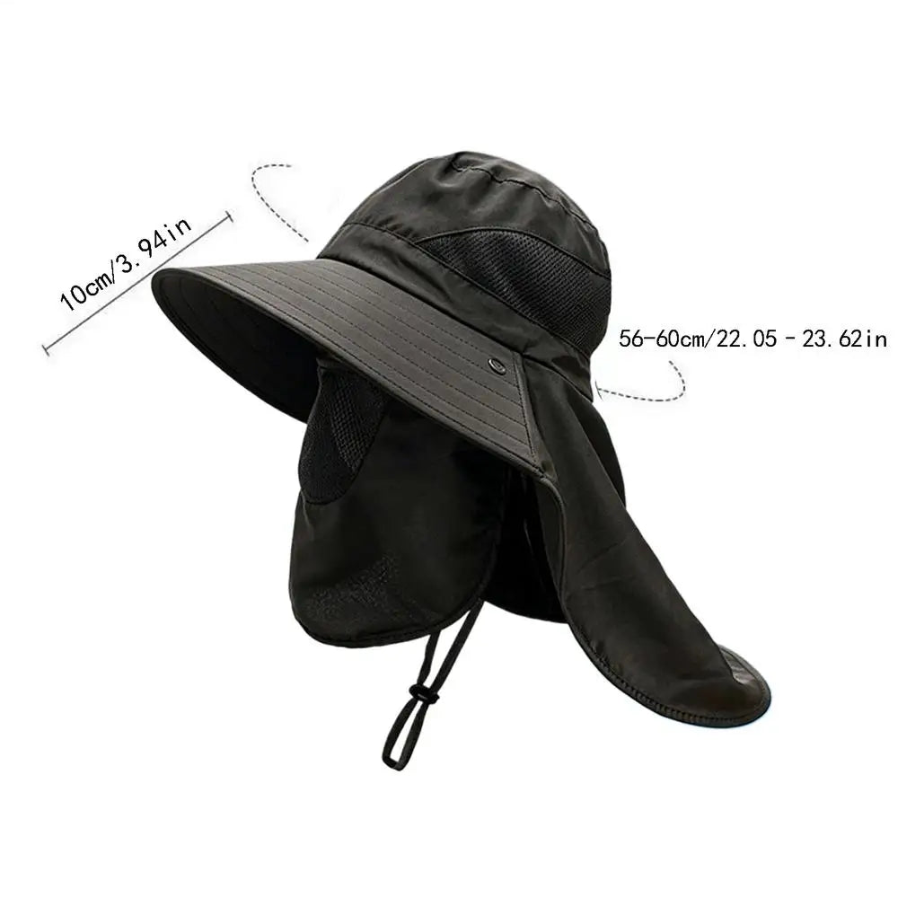 UPF 50+ Fishing Hat | Wide Brim Neck Flap Sun Hat